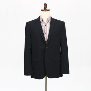 Theory 44R Black Solid 2-Button Sport Coat Blazer Jacket P358